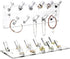 Ikee Design Multipurpose Acrylic Wall mounted Jewelry Stand Organizer, Bracelets Rings Bangles Display Rack for Store, Showcase, Trade Show, Set of 2, Clear, 13W x 4 1/4D x 1 3/4H