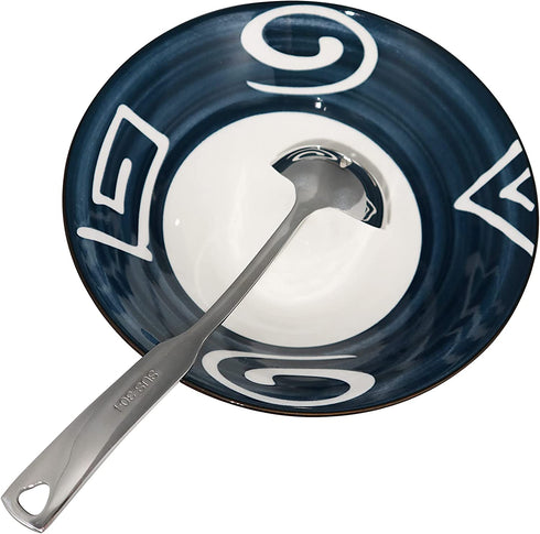 NAJMECHOY 2 Pieces Slotted Spoon and Soup Spoon 304 Stainless Steel Thicken , Serving Spoons, Mirror Finish