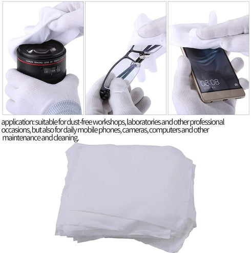 100Pcs/Bag 6 x 6 Inch Microfiber Cleaning Cloth Lint Free Non Abrasive Ultra Soft Cloth for Phone Lens Glasses