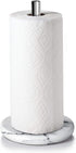 Topsky Paper Towel Holder, Paper Roll Stand Countertop, Stainless Steel Standing Tissue Roll Dispenser Rack with Marble Look Base for Scrunchies Kitchen Table fits Standard and Jumbo Size Paper Towels