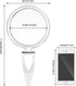 Handheld 20x Magnifying Mirror with Folding Handle, Portable Hand Mirror with Magnification for Makeup/Travel, Double Sided, Round, 6"