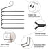 HuaQi Pants Hangers Space Saving Hangers for Closet Organizer Non Slip Closet Storage Organizer for Jeans Towels Scarves (Black, 4)