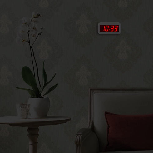 Timegyro Digital Alarm Clock, Battery Operated Desk Clock with 1.2" Large Display for Bedroom, Heavy Sleepers(White)