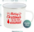 Holiday Coffee Mug - Festive White Enamel Camping 16 Ounce Coffee Cup For Home and Gifting, Merry Xmas Ya Filthy Animal