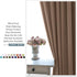 PONY DANCE Small Kitchen Valances - Back Tab Curtain Panels Thermal Insulated Window Drapes for Nursery/Kitchen/Living Room, 52 W x 36 L, Mocha, 1 Pair