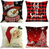Emvency Set of 4 Throw Pillow Covers Christmas Snowman Let It Snow Red Black Buffalo Plaids Chair Decorative Pillow Cases Home Decor Square 20x20 Inches Pillowcases