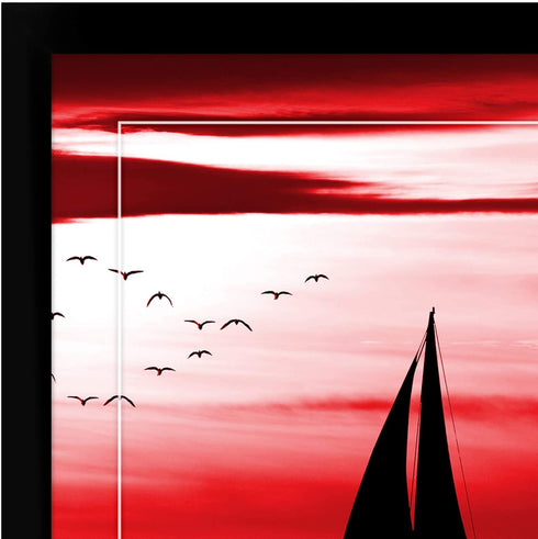 Americanflat 6 Piece 4x6 Black Picture Frame Set with Polished Glass - Horizontal and Vertical Formats for Wall and Tabletop