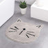Cute Doormat for Kids - Microfiber Absorbent Bathroom Mats - Front Door Mat Carpet Floor Rug, Cat Shape