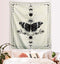 MENORCA Moon Phase Butterfly Wall Tapestry Hanging For Bedroom Aesthetic, Vertical Beige Vintage Tapestry-60 Inch Wide * 80 Inch High