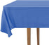 DecorRack 2 Rectangular Tablecloths -BPA- Free Plastic, 54 x 108 inch, Dining Table Cover Cloth Rectangle for Parties, Picnic, Camping and Outdoor, Disposable or Reusable in Blue (2 Pack)