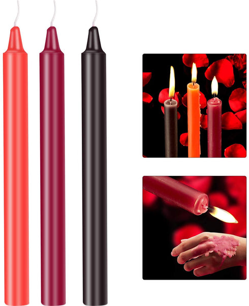 Norme Low Temperature Candles Valentine's Day Wax Candles Romantic Candles Long Thin Candles for Home Use (One Pack)