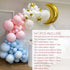 Pastel Pink and Blue Balloon Arch Garland Kit-Macaron Pink Balloon Blue Balloon White Balloon 18/12in 141Pcs for Birthday,Gender Reveal,Baby Shower,Wedding,Engagement,Christmas and New Year Party Decoration.