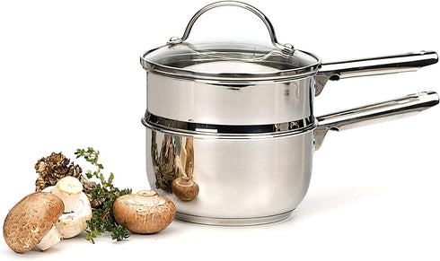 RSVP International 1-quart Induction Double Boiler, 2 Cups, Multi Color