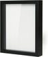 Muzilife 8x10 Shadow Box Picture Frame with Linen Board - Deep Wood & Glass Display Case Ready to Hang Memory Box Baby Sports Memorabilia, Pins, Awards, Medals, Wedding, Tickets and Photos (Black)