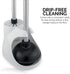 NEIKO 60168A Toilet Plunger Set | 4 Piece | Bonus Mini Sink and Drain Plunger, Brush and Caddy | Compact | Patented All-Angle Design | Telescopic Aluminum Handle , Black