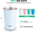 Koodee Stainless Steel Cups(4 Pack)16 oz Pint Tumbler Stackable Metal Drinking Glasses for Camping, Outdoors?Sky Blue-Baby Blue-Pink-Teal?