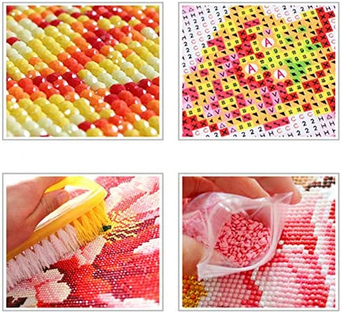 AOPIII (12x16 in) Diamond Mosaic Picture of Rhinestones Handicraft 5D DIY Diamond Painting Cross Stitch Full Square"Kiss" Rock Band Poster