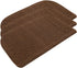 COSY HOMEER 27X18 Inch Anti Fatigue Kitchen Rug Mats are Made of 100% Polypropylene Half Round Rug Cushion Specialized in Anti Slippery and Machine Washable,Brown(3 pcs)