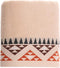 Pidada Bath Towel Indian Geometric Pattern 100% Cotton Soft Absorbent Towels for Bathroom 1 Pack 27.6 x 55 Inch (Brown)