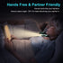 HUNYYN Neck Light, USB Rechargeable LED Reading Light for Book in Bed, 3 Colors Brightness Adjustable Hands Free Hug Light for Reading, Knitting, Crocheting, Camping, Repairing