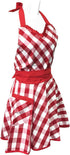 Wrapables Adjustable Flirty Hostess Apron, Red Gingham