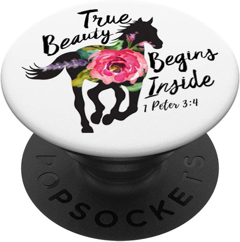 Bible Verse Horse - Cell Phone Mount, Hand Holder Knob 6848 PopSockets PopGrip: Swappable Grip for Phones & Tablets