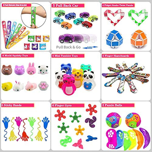 Bestkiy 44 Pack Party Favor for Kids Goodie Bag Fillers,Bulk Toys Teens,Birthday Favors Assortment,Carnival Prizes Boys Girls,Pinata Stuffers Classroom Rewards Treasure Box Chest zhou-party-44Pc