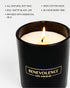 Premium Oud Wood Hand Poured Scented Candles, 8 oz | 45 Hour Burn, Long Lasting, Highly Scented, All Natural Soy Candles | Relaxing Aromatherapy Candle with Matte Black Glass Gift Box