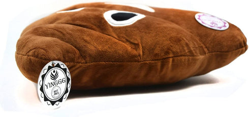 YINGGG 32cm Poop Plush Pillow Round Triangle Emotion Cushion Cute Decorative Stuffed Toy Brown Gifts for Kids and Friends