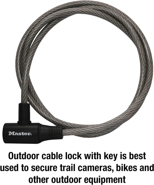 Master Lock 8154DPF Cable Lock with Key, 1 Pack
