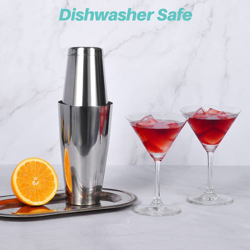Etens Cocktail Shaker, Pro Bar Shaker Boston Shaker Set, Stainless Steel Martini Shaker Drink Mixer for Bartending Essential Bar Tools Weighted Shaking Metal Tins Cocktail Shaker Set for Bartender