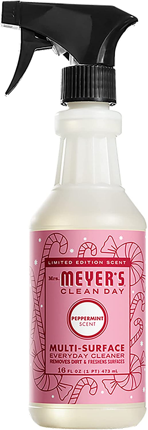 Mrs. Meyers Clean Day Limited Edition Scent Multi Surface Cleaner Bundle, 1 Iowa Pine Scent, 1 Peppermint Scent, 1 Orange Clove Scent, 16 FL OZ Bottles (3 CT)