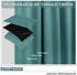 PONY DANCE Rod Pocket Curtains - 42 x 54 inches Sea Teal Blackout Curtain Panels Window Covering Thermal Insulated Light Block for Kitchen Bathroom Privacy Protect Drapes, 2 Pieces