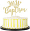 PALASASA Gold Glitter My Baptism Cake Topper - Holy First Communion Baby Shower - Christening Party Decoration Bless This Child