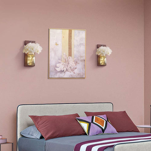 2 Pack Mason Jar Wall Decor With 8 Functions Remote, Hanging Mason Jars Light with 6-Hour Timer 30 Led Fairy Lights, Rustic Home Decor Wall Sconce With White Silk Hydrangea, Wall Art for Living Room