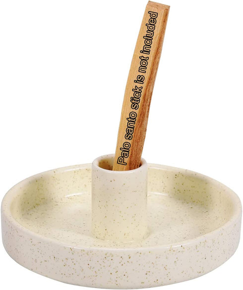 Palo Santo Holder, Ceramic Incense Burner for Palo Santo Wood or Scented Incense Stick, Beige