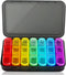 SUMMUE Weekly Pill Organizer 3 Times A Day, 7 Day Pill Box Large Compartments Moisture-Proof Pill Case, Daily Portable Travel Morning Noon Evening Pill Container, for Fish Oils, Vitamins, Supplements