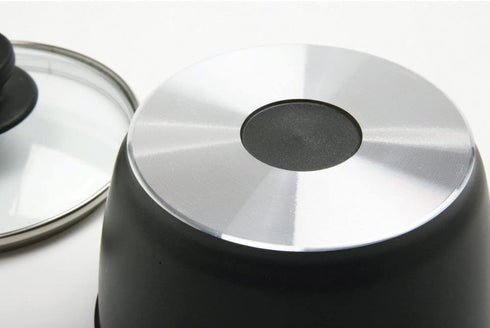 Norpro 1 Quart Nonstick Mini Pot with Vented, Tempered Glass Lid, Shown