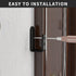 skysen Upgrade Door Security Barricade Brackets,Thickness-1/4" Drop Open Bar Holder Steel U Bracket fit for 2 x 4 Lumber,Carbon Steel,Black(fdzj-1)