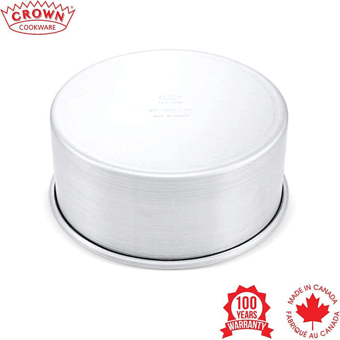 Crown 7 inch Cake Pans, 2" Deep, Set of 2, Heavy Duty, Fully Straight Sides, Even-Heating, Made in Canada