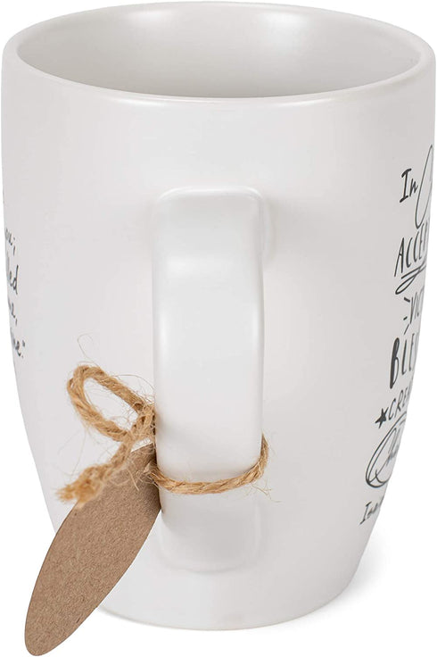 Accepted Worthy Chosen Loved Forgiven Whimsical White 14 Ounce Ceramic Mug