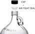 Dicunoy 1 Gallon Glass Jugs, Large Fermenting Jug with Handle and Cap, 128oz Watter Bottle with Seal Lid for Juice, Milk, Water, Vinegar, Olive Oil, Limoncello, Kitchen, Home Decoration, Change Jar