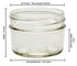 North Mountain Supply NMS-04-SV 4 Ounce Regular Mouth Mason Canning Jars - with Silver Metal Safety Button Lids - Case of 12
