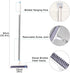 Affogato Floor Scrub Brush Bathroom Long Handle Bathtub Push Broom Shower Tile Grout Scrubber Rotatable Indoor Kitchen Scrubbing Cleaning Brush for Hard to Reach Areas - White