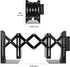 PROWOHO Adjustable Book Ends, Bookends with Removable Pen Holder for Office, Shelves, Desktop File Organizer, Kitchen, School Library and Home, Black