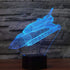 3D Illusion Night Light Space Shuttle 7 Color Change Touch Switch USB Powered LED Desk Lamp Christmas Thanksgiving Decor