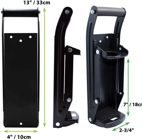 laffeya Can Crusher 16oz, Bottle Opener, Aluminum Can Crushers, Eco-Friendly Can Crusher Wall Mounted Soda Beer Smasher Recycling Tool (16 oz, Black)