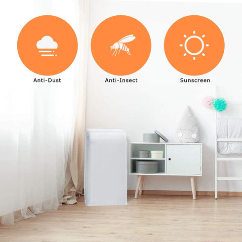 Luxiv Portable Air Conditioner Cover, Gray Portable AC Unit Cover 15 x 18 x 30 Anti-Dust Portable Air Conditioner Storage Bags Protection Cover for Mobile AC (White)