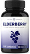 Elderberry Capsules 11,550mg - Premium Supplement for Powerful Immune System Support - Black Elder Berry Extract Nigra Antioxidant Vitamin - 60 Vegan Pills