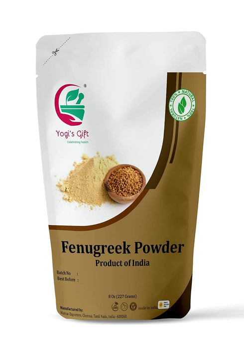 100% Organic Fenugreek Powder 8 Ounce | Non GMO | Trigonella Foenum-Graecum | Fenogreco En Polvo | Ideal For Cooking and For Hair Growth | Supports Skin Nourishment | Ground Fenugreek Powder